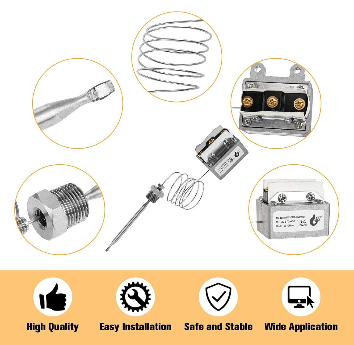 Thermostat High Limit Safety For Gas Fryer IF SERIES IF-BL SERIES IF-COUNTER