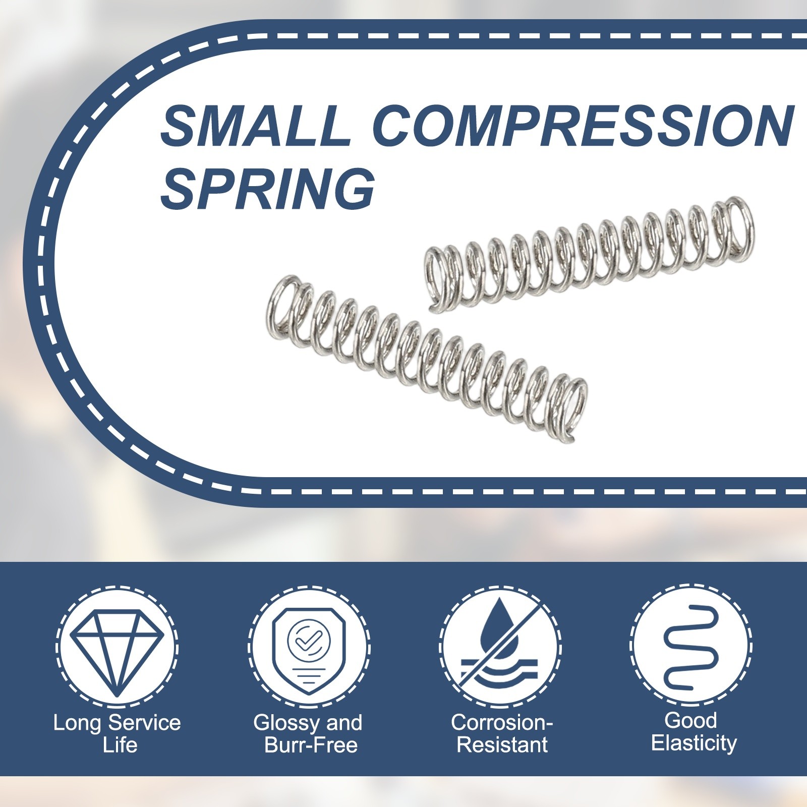10 x Small Compression Spring 2 mm OD 0.3mm Wire 10 mm Free Length