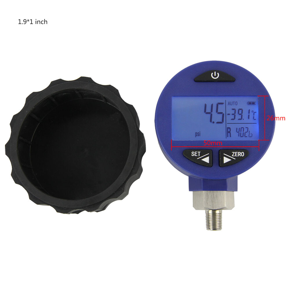 Elitech HVAC Pressure Gauge Set-14.5-500 PSI & -14.5-800 PSI (PG-30Pro Red+Blue)