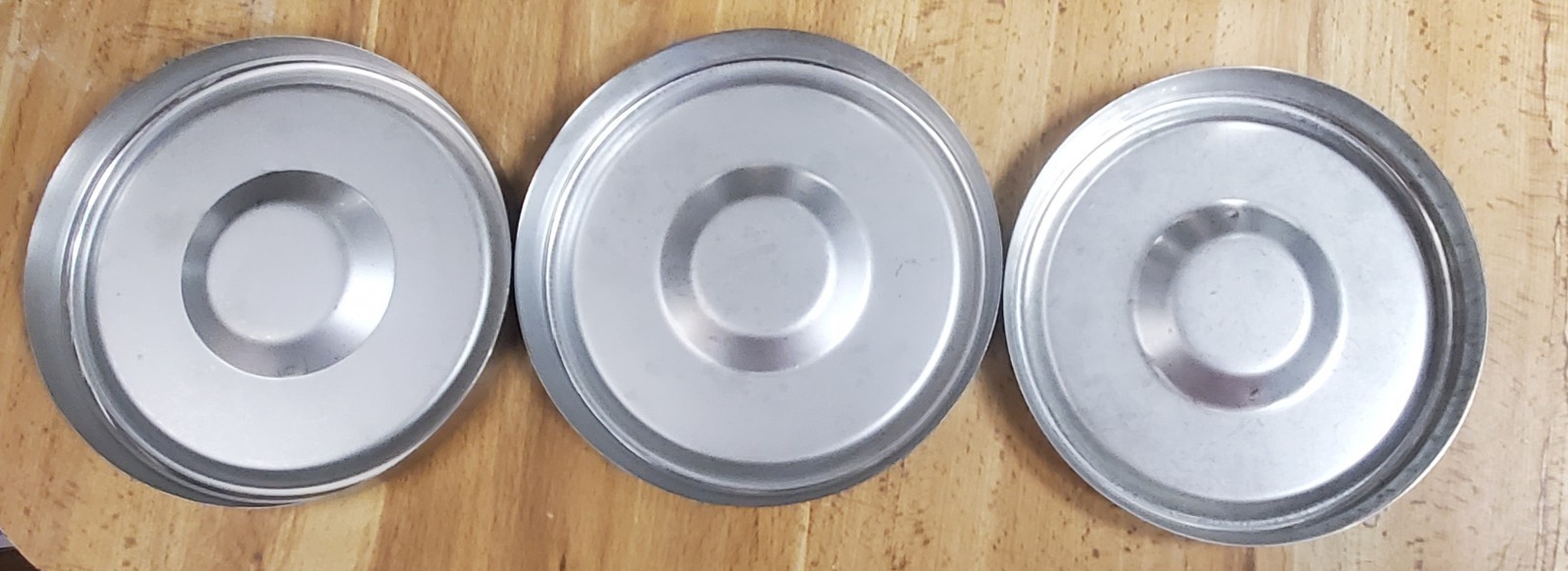 Lot of 3 Vintage Polar Ware Stainless Steel Medical Storage Canister With Lids