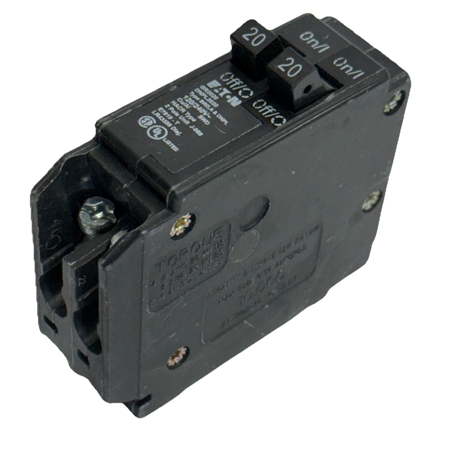 EATON BR2020 MOLDED CASE CIRCUIT BREAKER 20A – 1PHASE – 120V