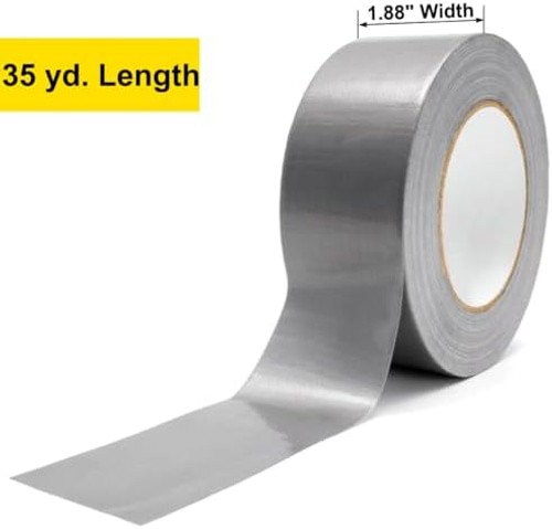 Silver Gray Duct Tape, 1.88 Inches Width x 35 Yard, 3 Rolls | Heavy duty adhe…