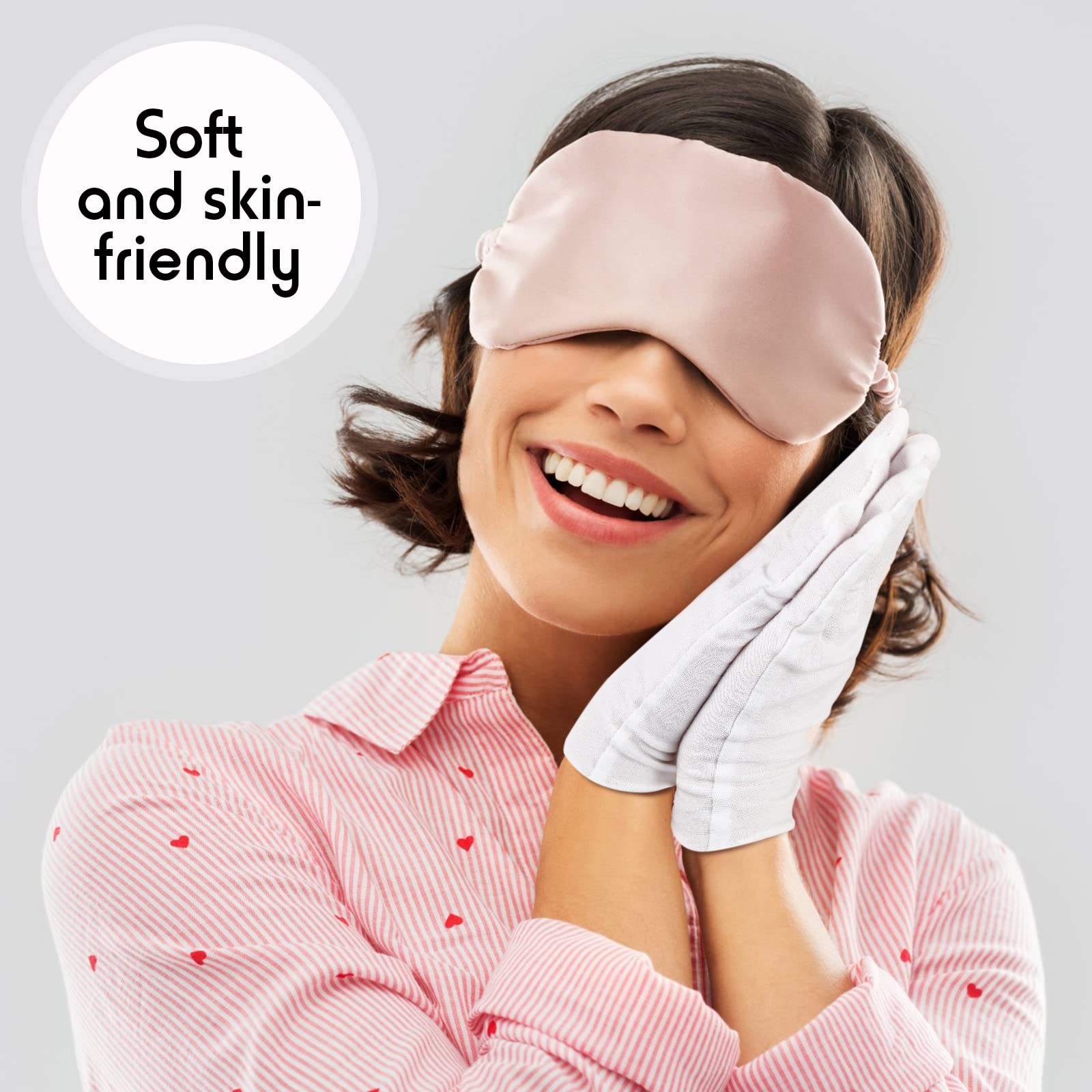 300 Pairs White Cotton Gloves Bulk Pack Moisturizing Overnight Dry Hand Eczem…