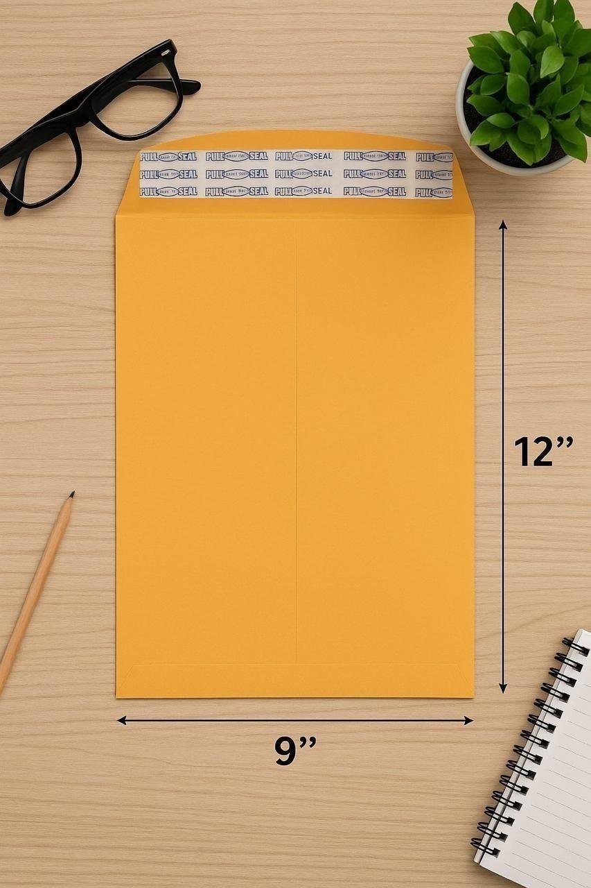 500 – Pack 9″x12″ Kraft Catalog Mailing Envelopes Mailers Peel Self Seal
