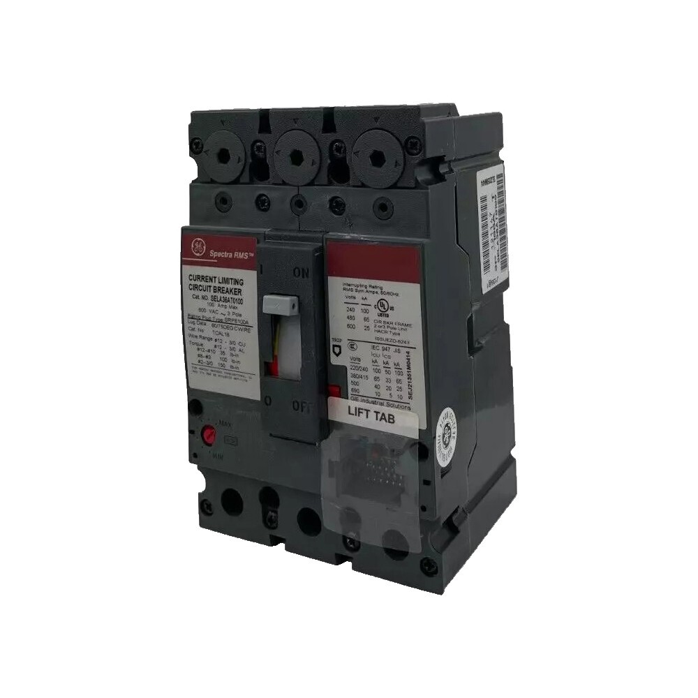 NIB – GE – SELA36AT0100 – Molded Case Circuit Breaker – 100A, 3-Phases, 600V