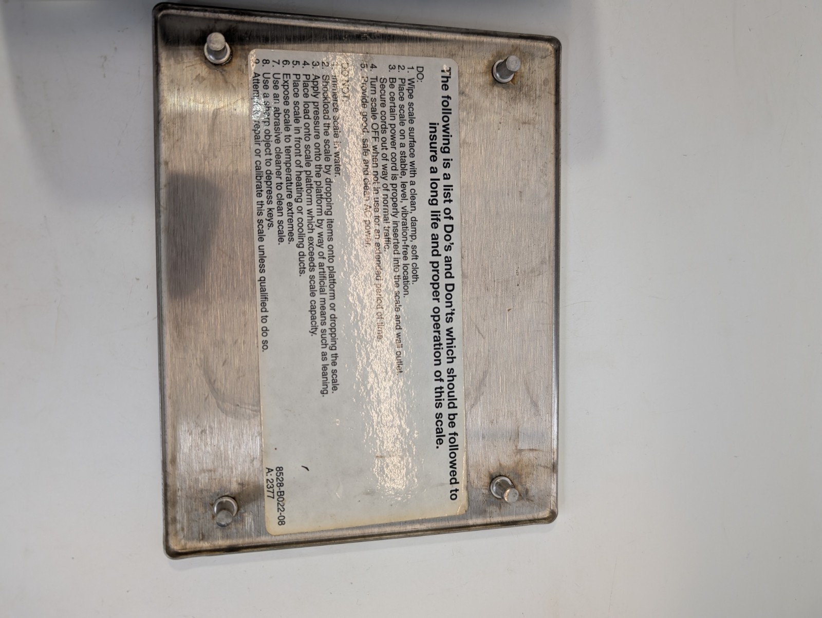 Scale by Cardinal Detecto AP-6(99.95 x.05)oz cap – No Power Cable (2/3)