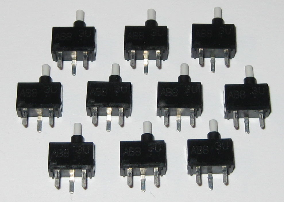 10 X Momentary Pushbutton Micro Switches – PC Board Mount – SPST NO – Mini Size