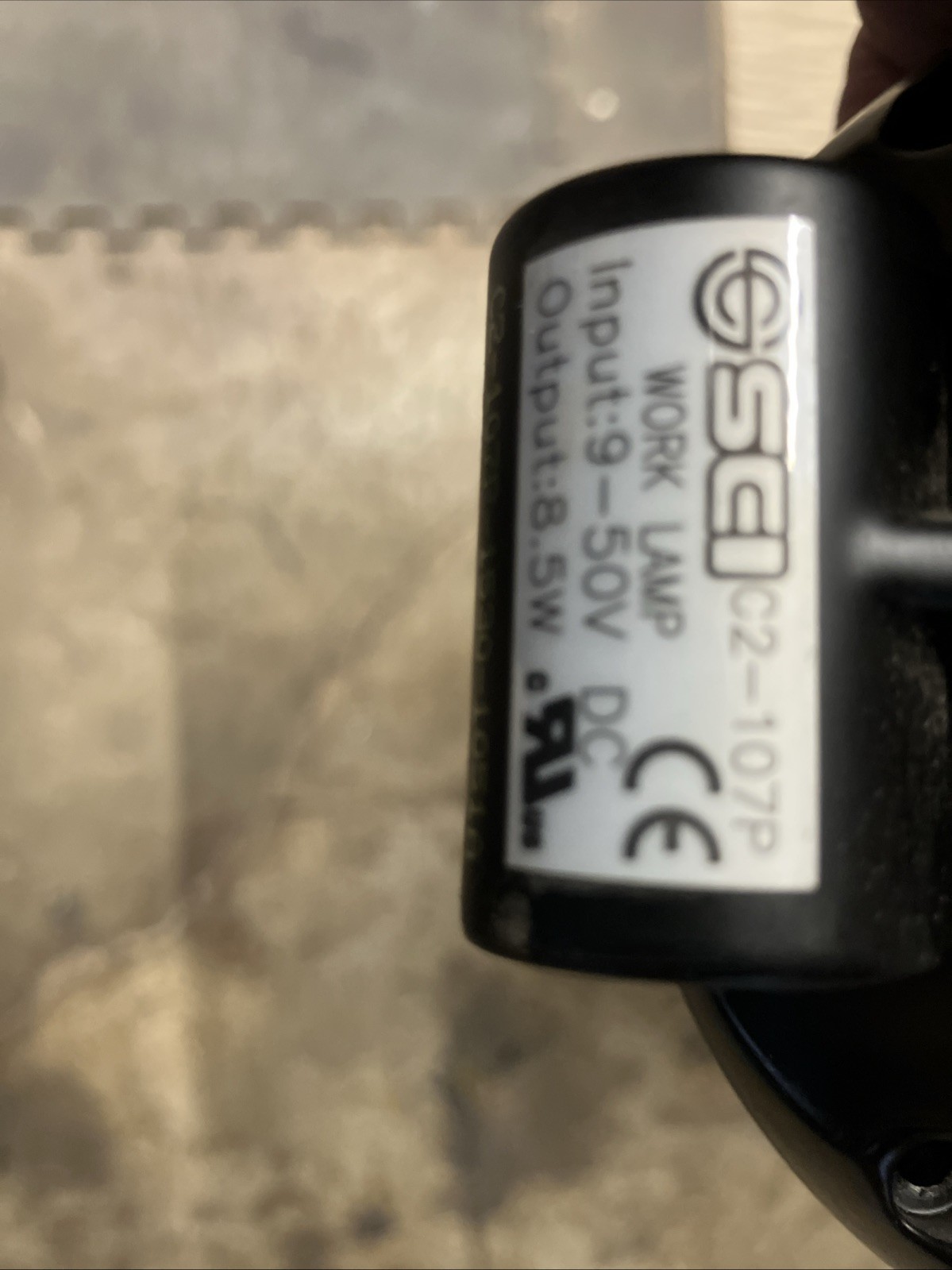 2- SCI LED Work Light C2-107P 9-50V DC 8.5W Sealed With Switch Used
