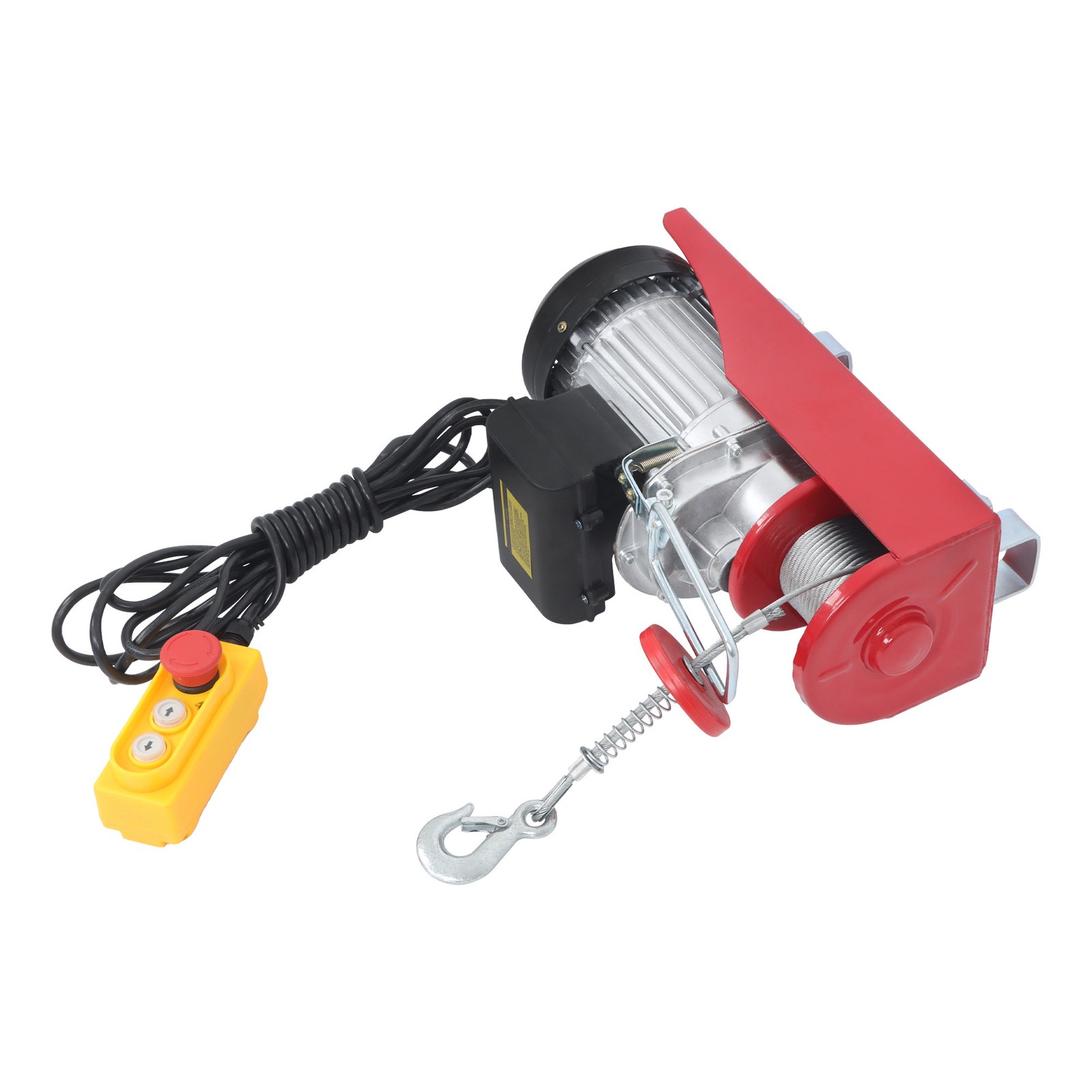 110V Electric Hoist 880lbs Crane Winch with Wired Remote Control 850W