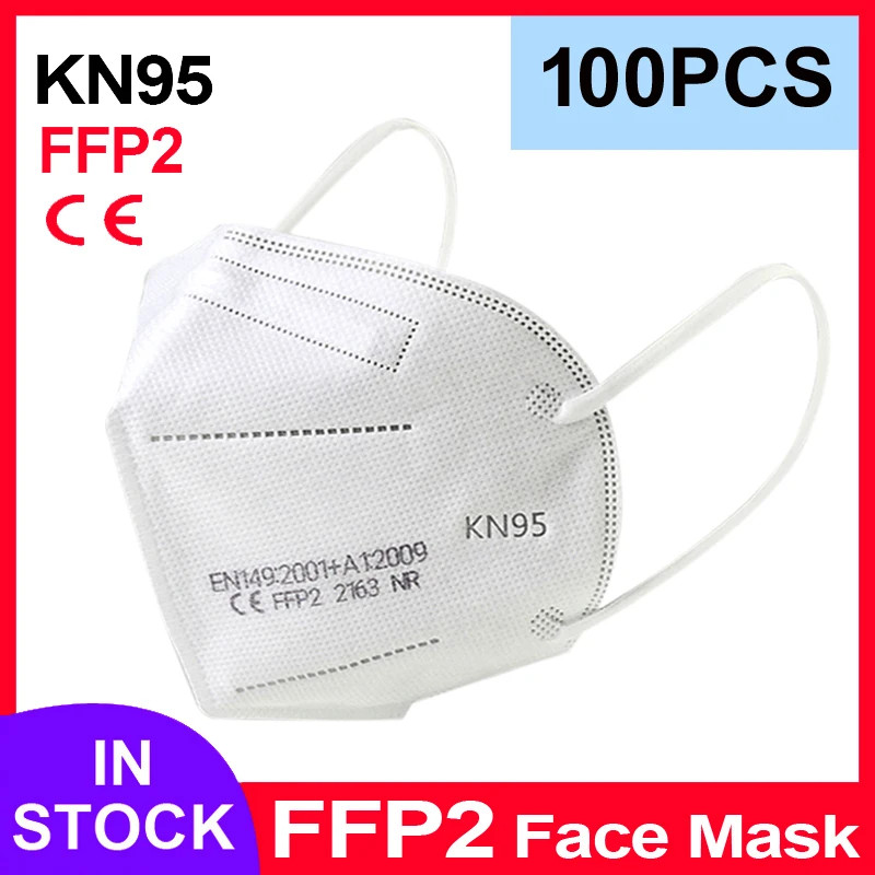 FFP2 Face Masks Masques CE KN95 Face Mask Filter 5Layers Adult Kn95 Mascarillas