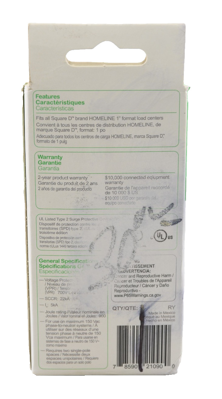 Square D by Schneider Electric HOM2175SB Homeline SurgeBreaker, 25kA,120/240V