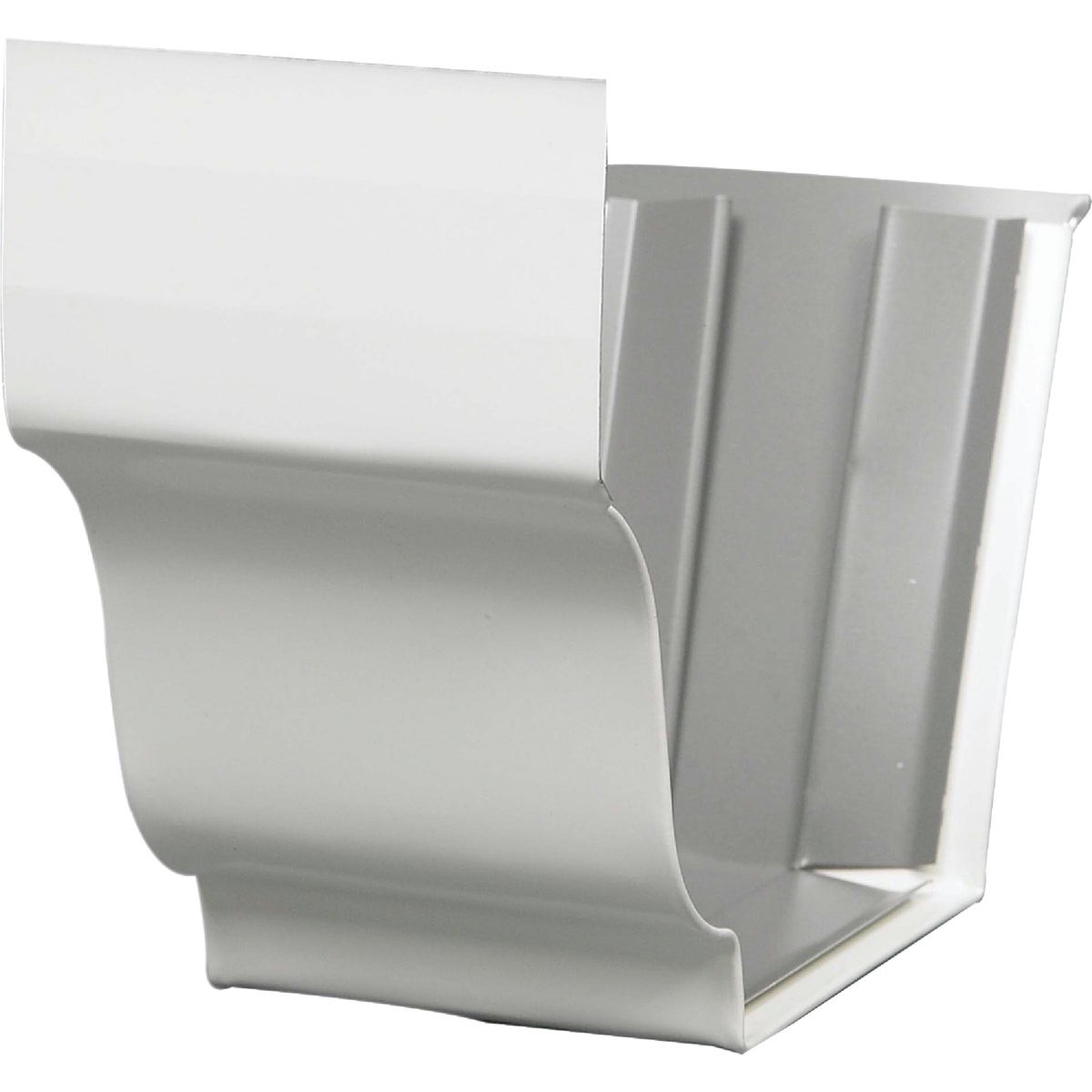 Amerimax 5 In. Galvanized White Slip-Joint Gutter Connector 33209 Amerimax 33209