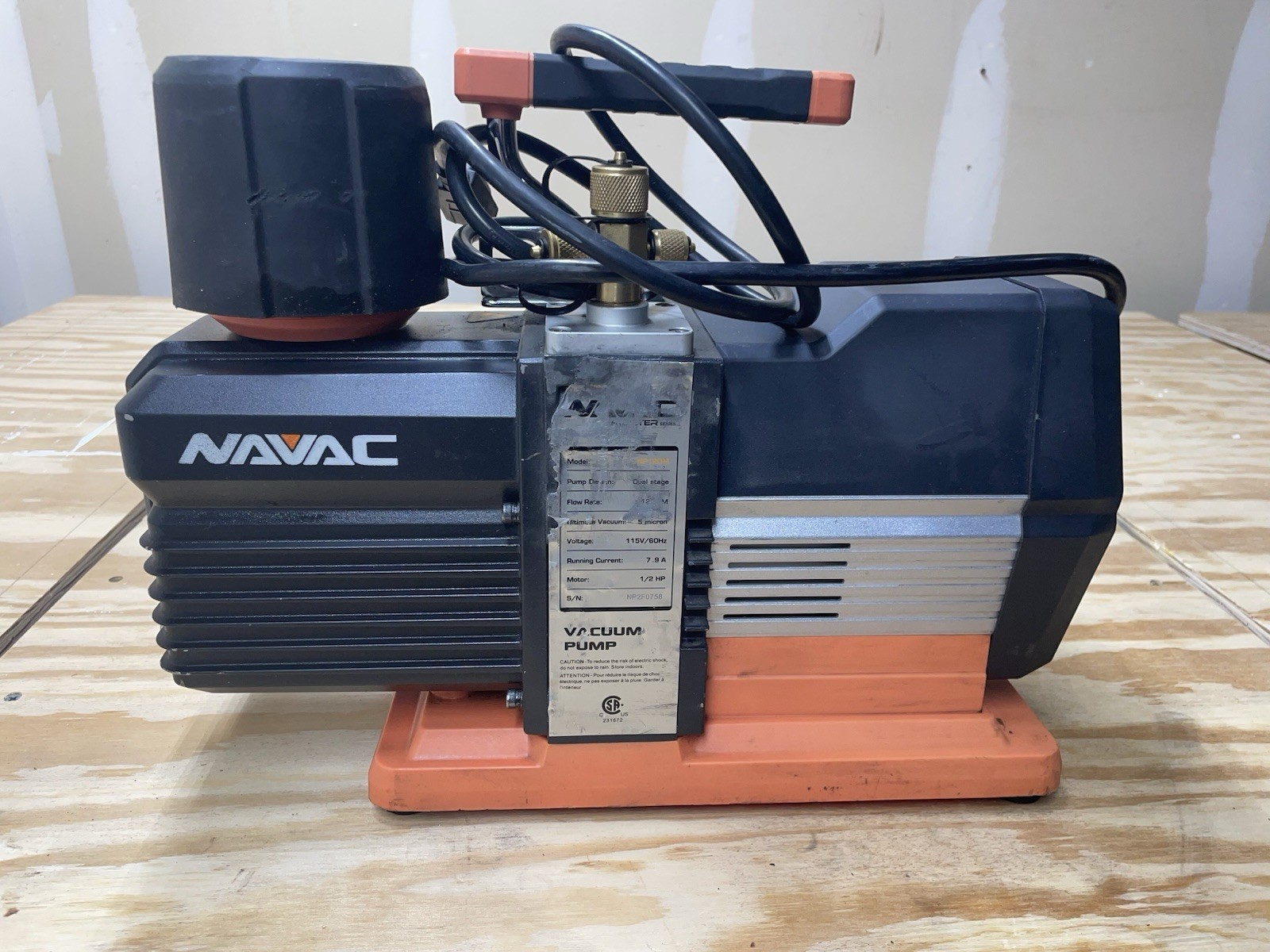 NAVAC NP12DM Vacuum Pump | 12 CFM | Dual-stage DC Motor | 5 MICRON TESTED