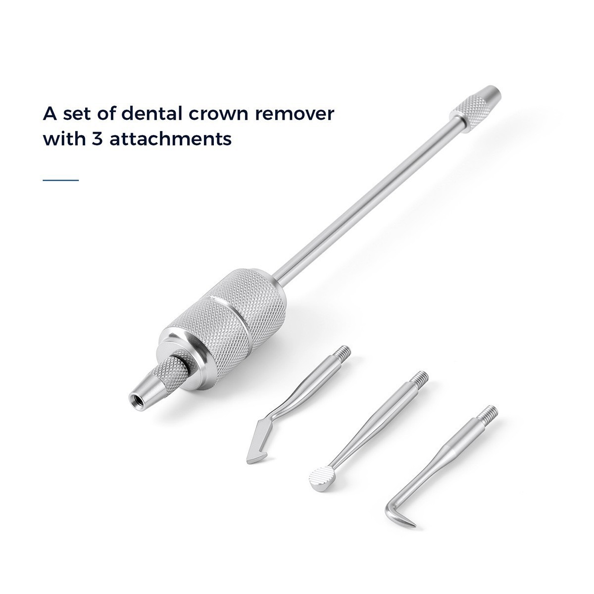 Removedor manual de coronas dentales de acero inoxidable con 3 puntas, instrumen