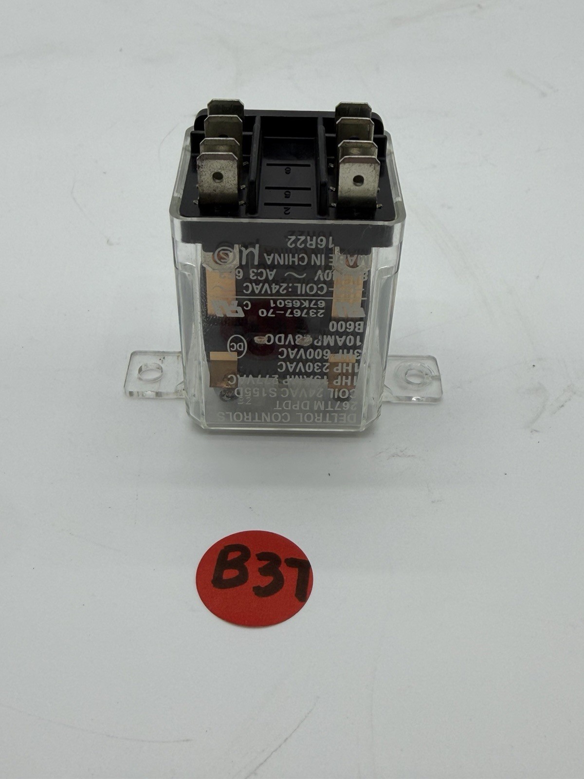 Deltrol Controls Relay 24VAC 15A 277VAC P/N: 267TM DPDT FREE SHIPPING