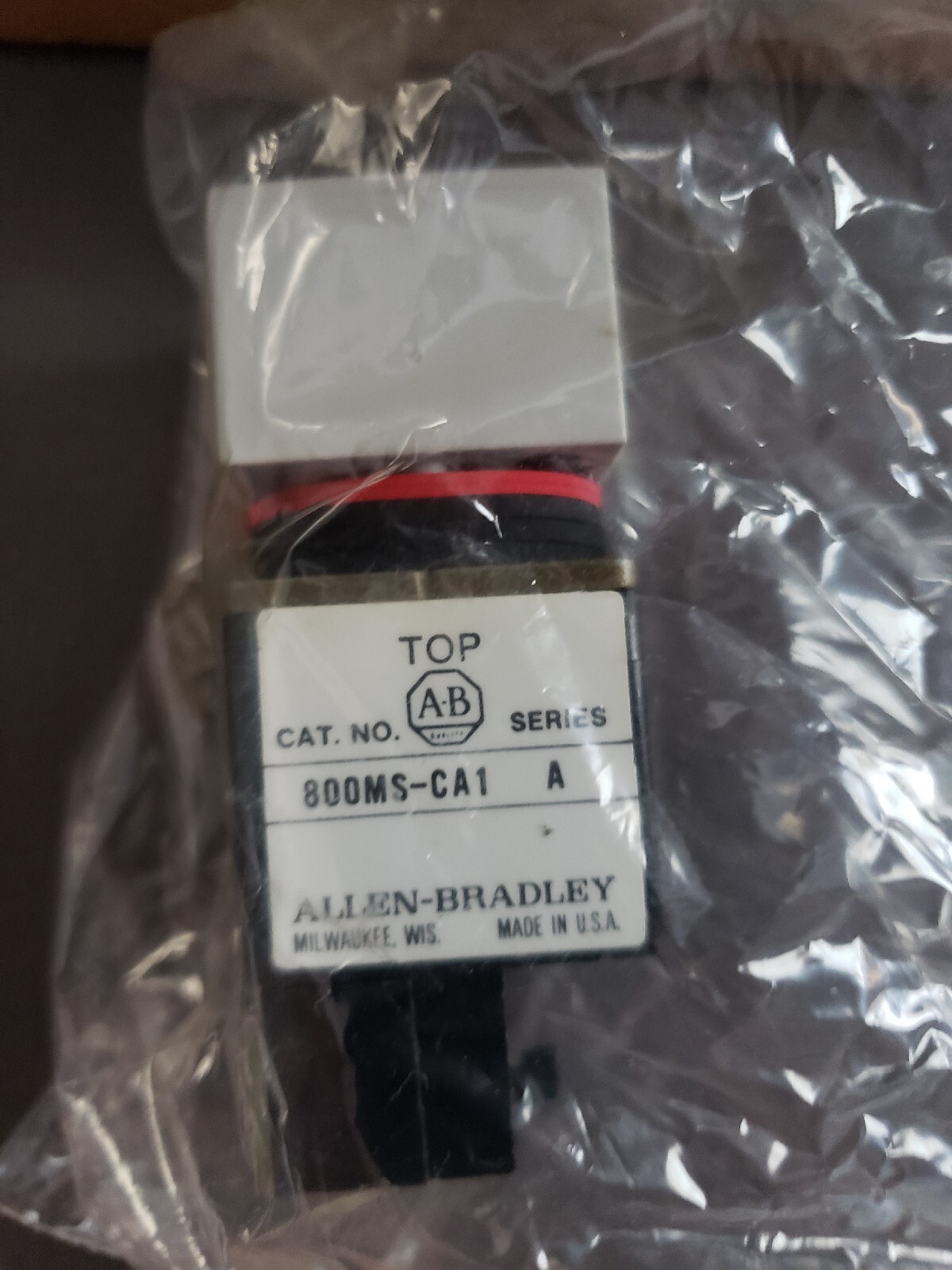NOS Allen Bradley 800MS-CA1 / 800MSCA1 / 800M-XA AB Square Start Button USA Made