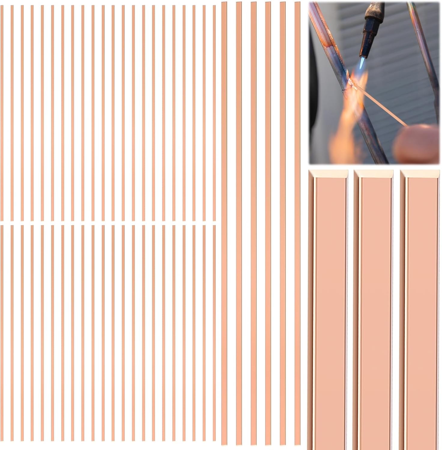 15% Silver Brazing Rods BCuP-5 Phosphor Copper Flat Welding Alloys