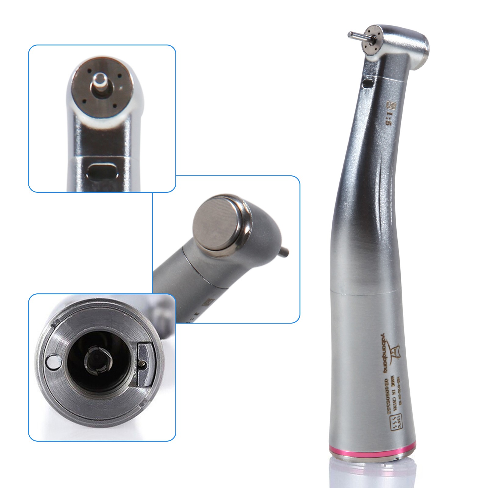 Dental Hygiene Prophy Handpiece Air Motor 4 Holes 4:1 Reduction 360 ° Swivel