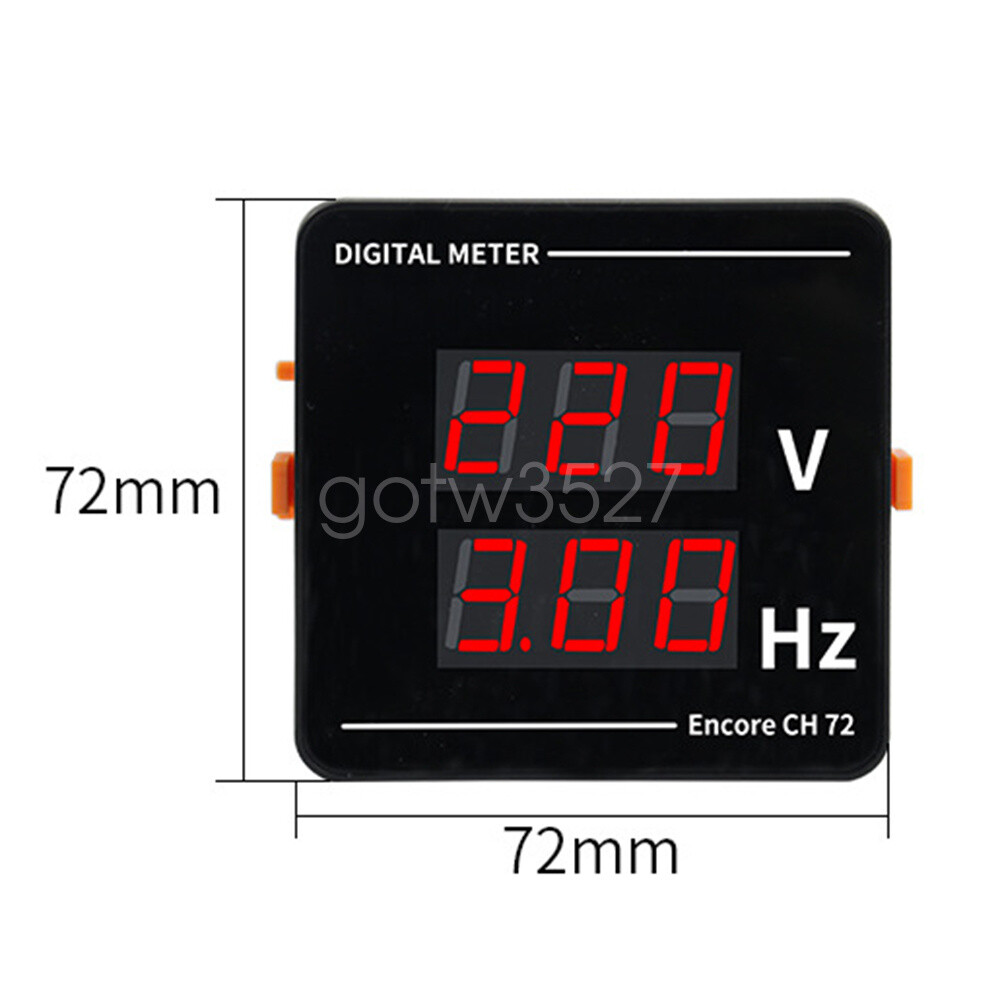 AC50-500V Voltage Frequency Meter Digital LED Display Voltage Tester 10.0-99.9Hz