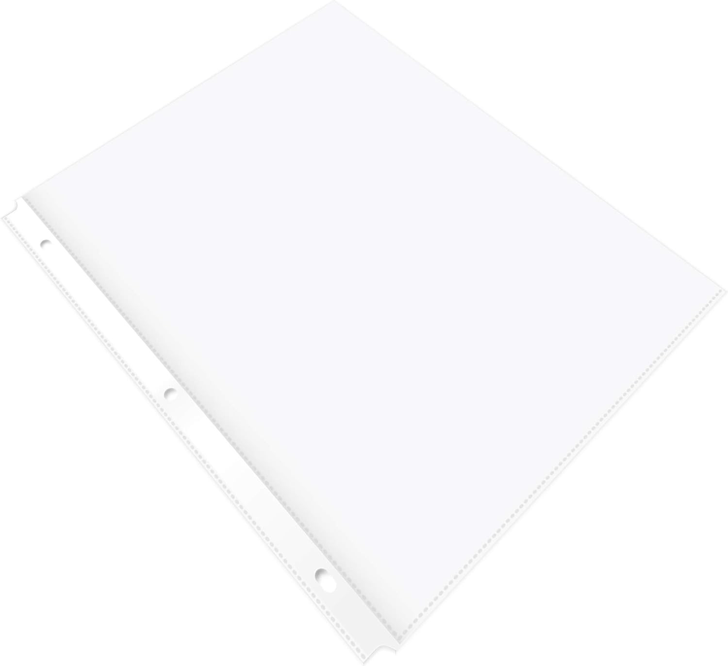 Durable Clear Sheet Protectors for 3 Ring Binder, 8.5 in X 11 In, 3 Holes, 200 P