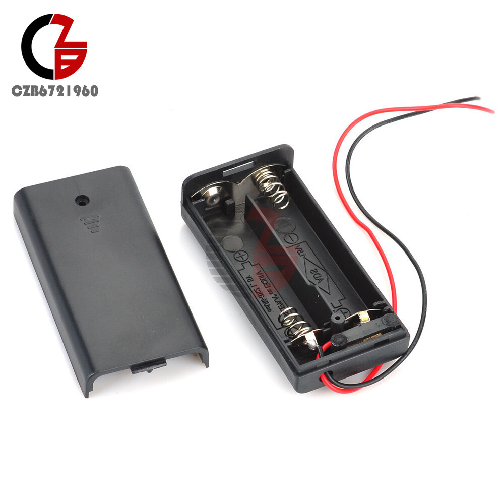 1/2/5PCS AA 2A Battery Holder Box Case with ON/OFF Switch Cover for 2AA Battery