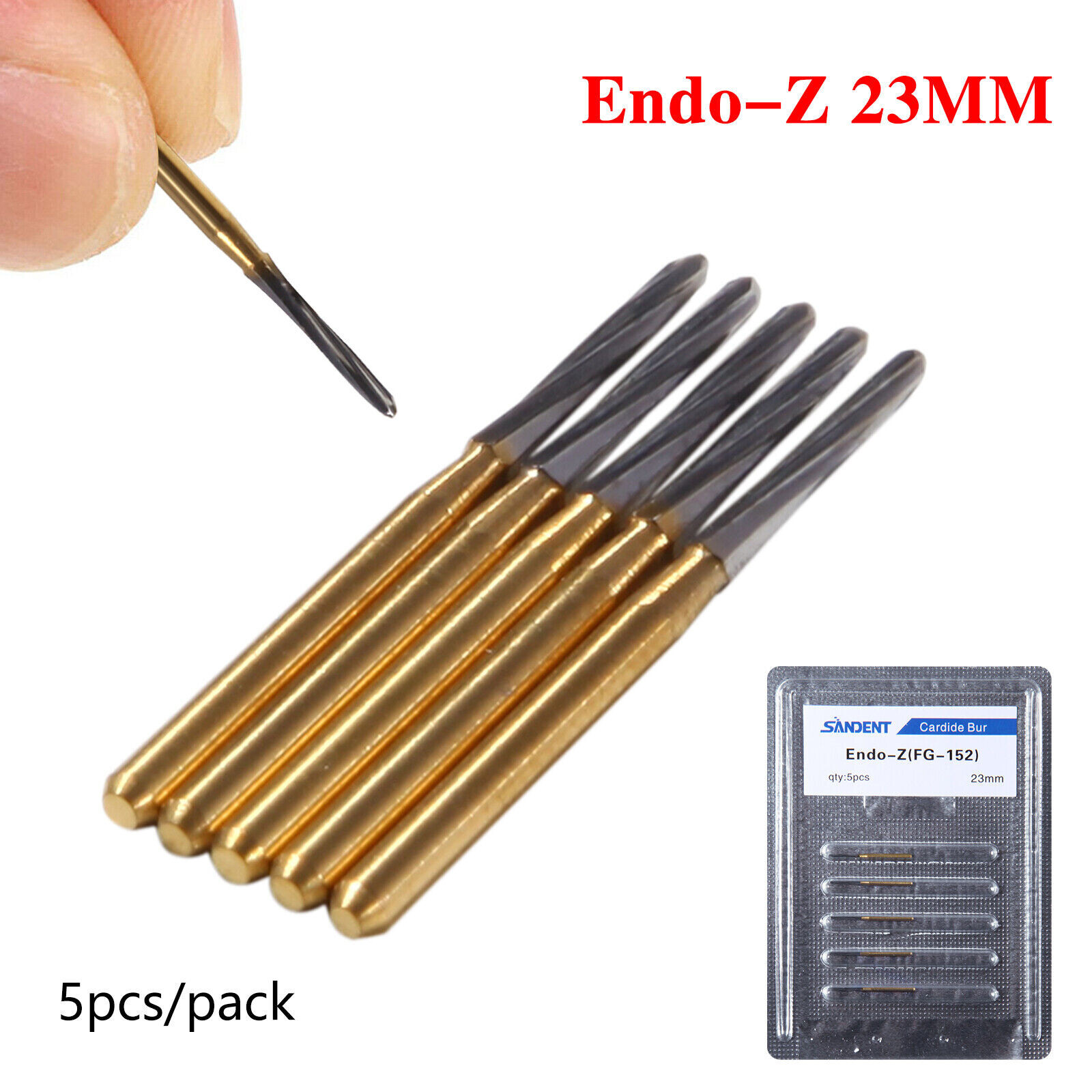 1 box Dental Surgical Endo-Z Bur Carbide Tungsten Finishing cutter FG 23mm USA