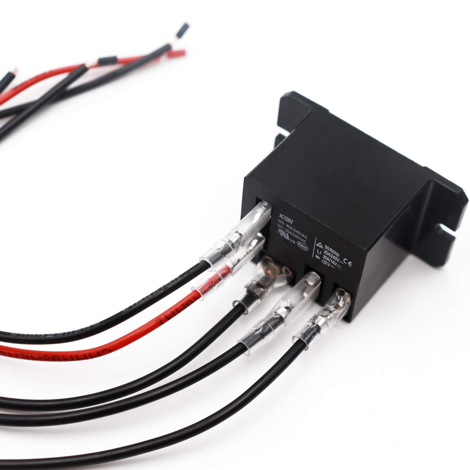 Tnisesm 2PCS Power Relay AC120V Coil, 30A SPDT(1NO 1NC) with Flange Mounting and