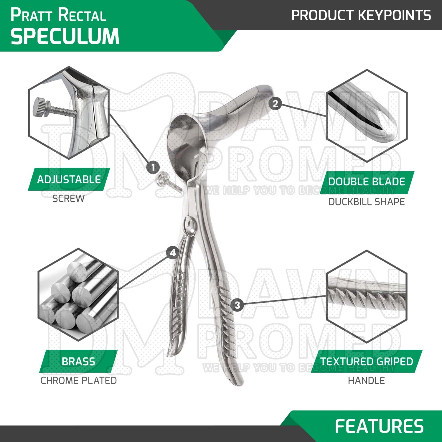 German Grade Pratt Rectal Speculum Anal Rectoscopy OB/GYN Urology Instrument