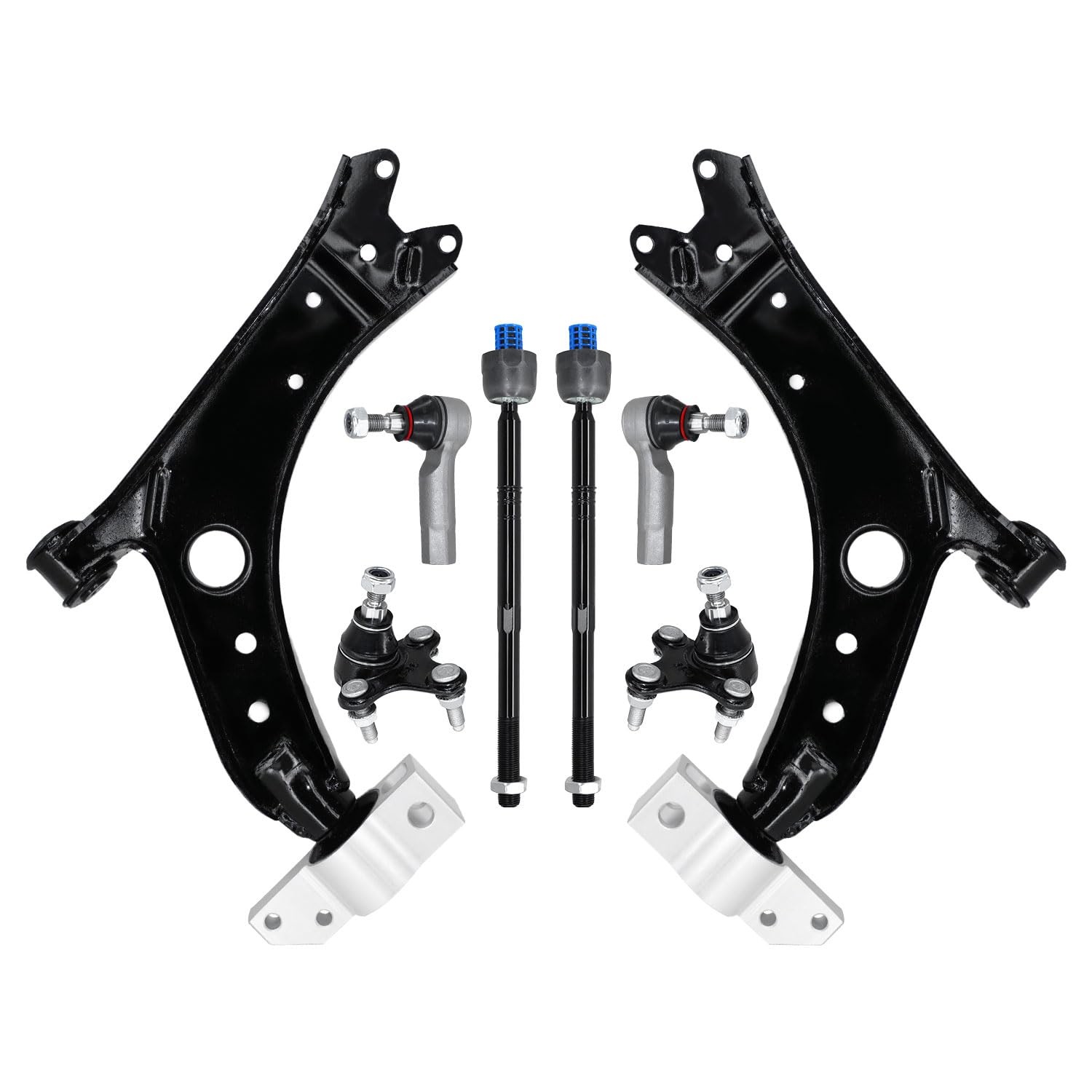 8 PCS Front Lower Ball Joint Tie Rods Suspension Kit for VW Jetta Golf