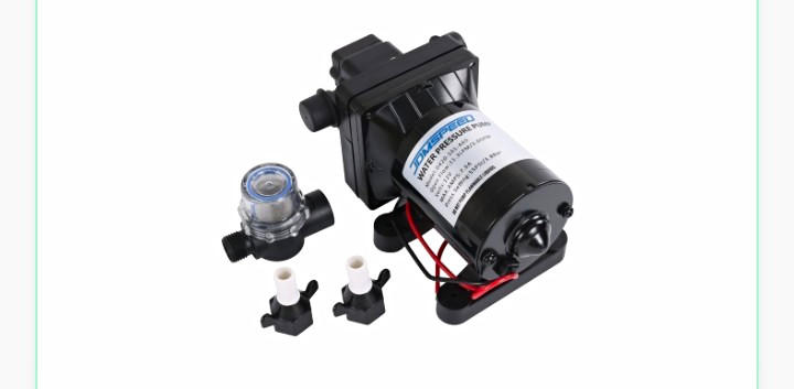 DICMIC 12V DC Single Diaphragm Water Pump 3.0 GPM 55 PSI 1/2in Inlet