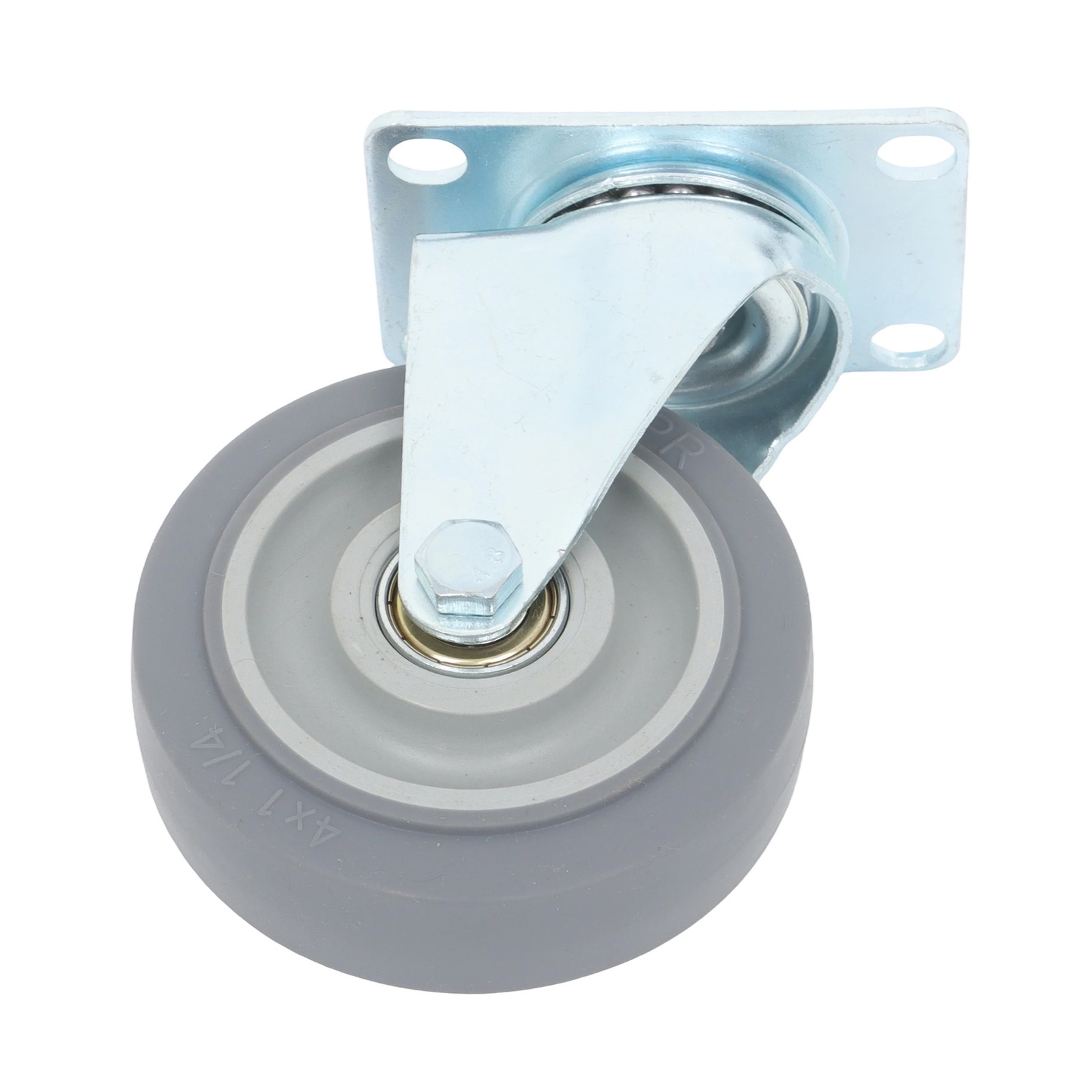 4 Pack Grey 4 Inch Swivel Caster Wheels 1200 Lbs Heavy Duty With Diagonal Bar