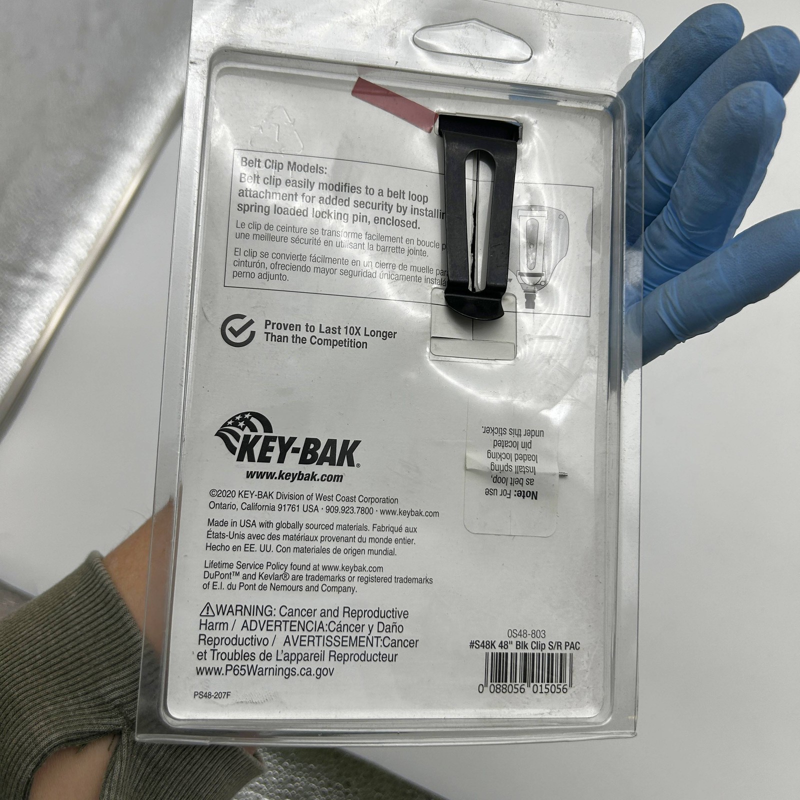 Key-Bak 0S48-803 Retractable Keychain Super48 Heavy Duty 48″ Cord 15 Keys 2pk