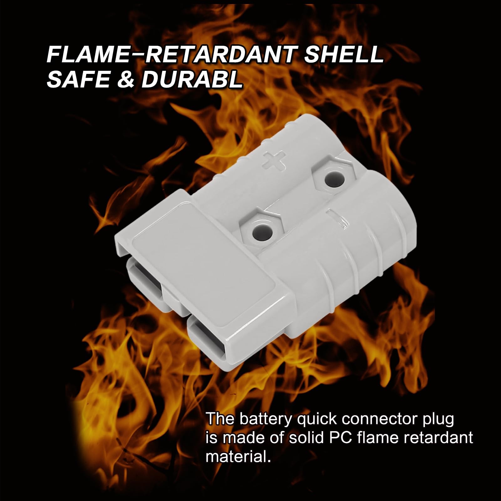 50 A 600 V Battery Quick Connector with Dual Anderson Connector Plug 6 AWG 120cm