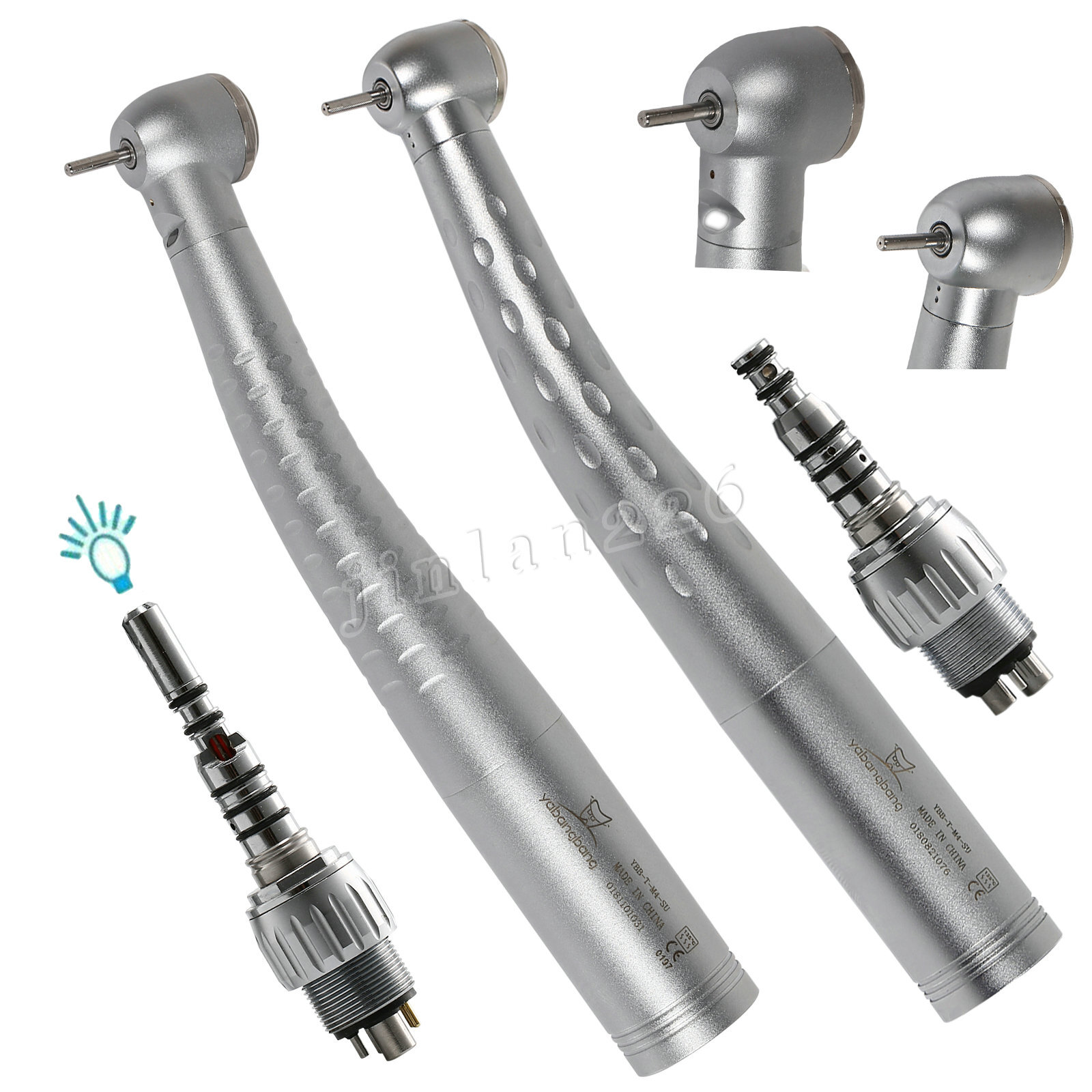 Yabangbang Dental High Speed /LED Fiber Optic Handpiece/4/6 Holes Quick Coupler
