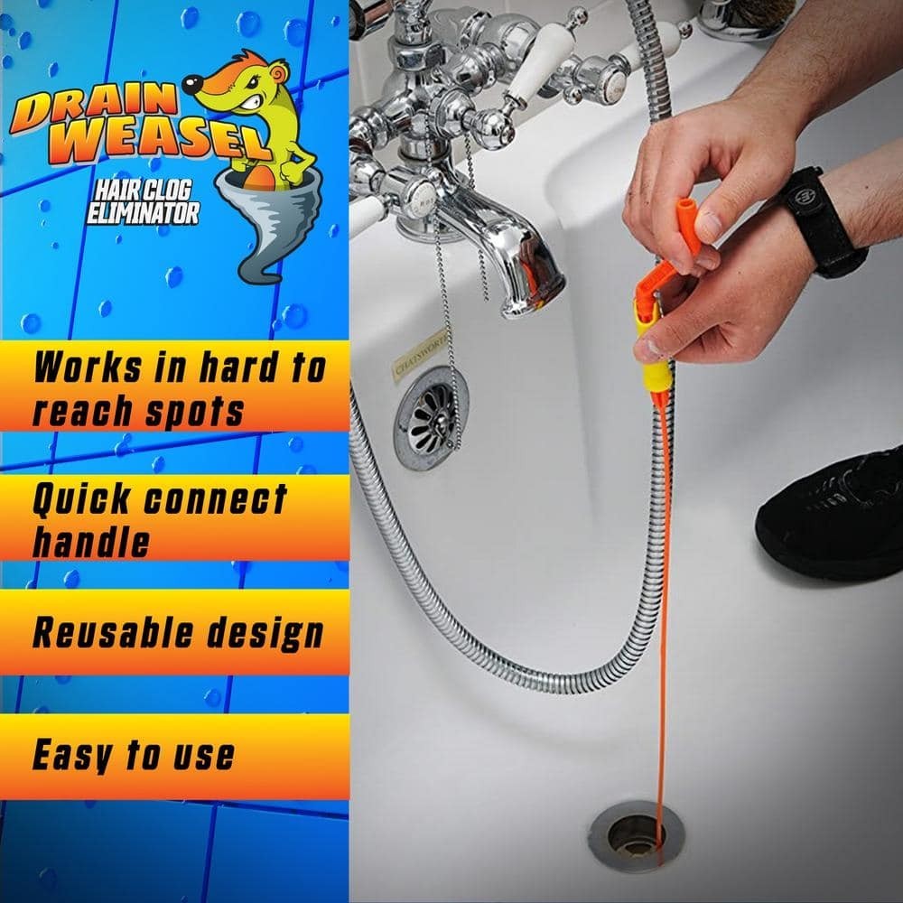 Drain Weasel Refill for Drain Cleaning Tool 3-Pack Kitchen Bathroom