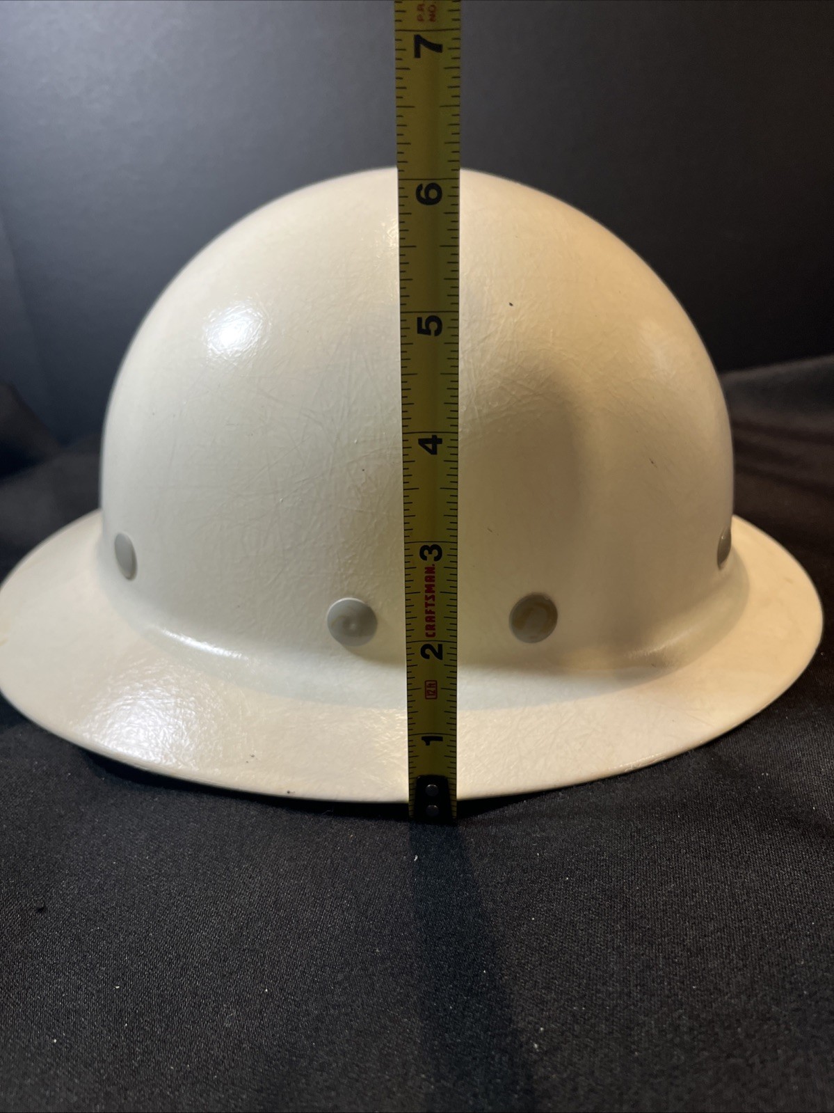 NEW NOS VTG SuperGlas FIBRE-METAL Safety Hard Rimmed Hat Cap Helmet White USA