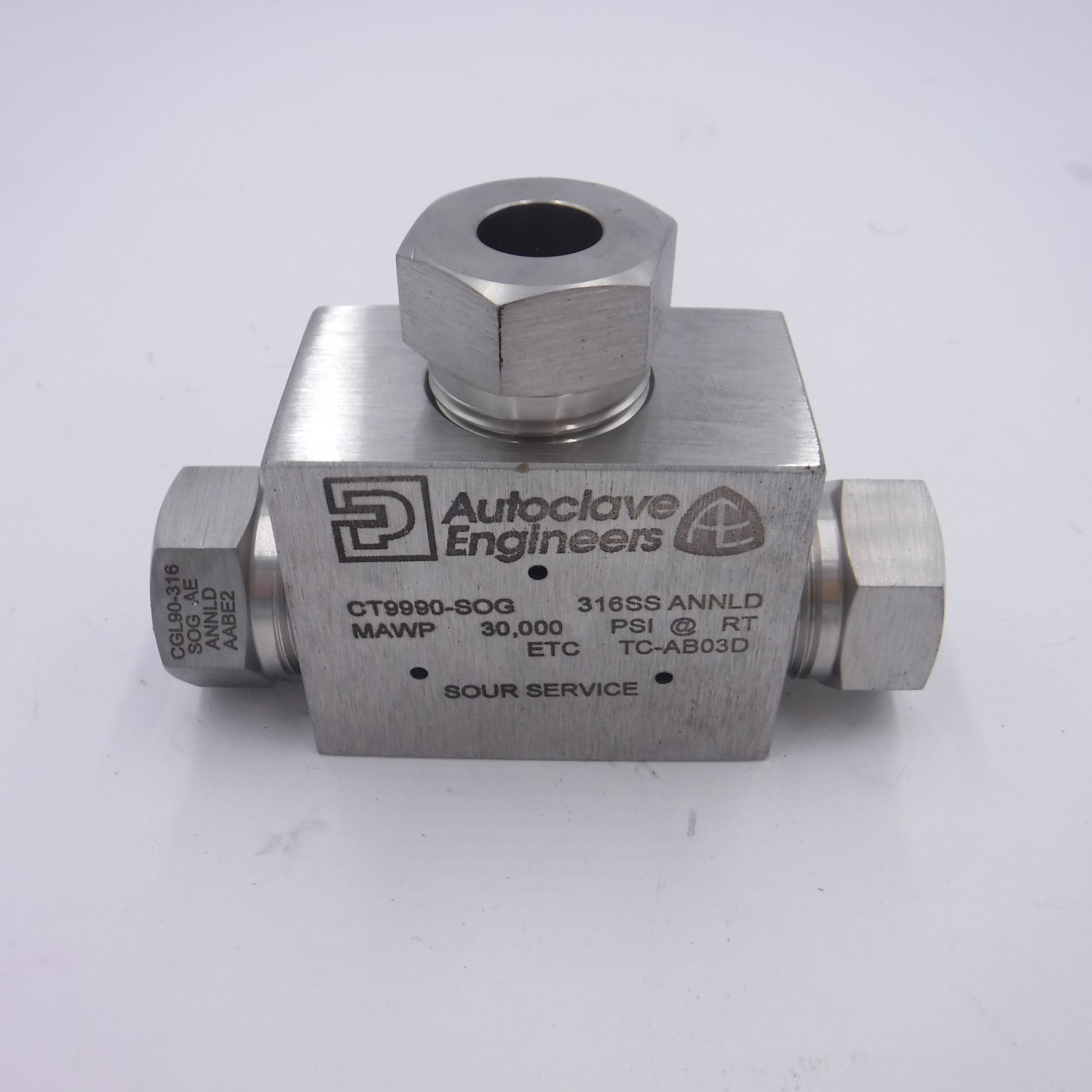 Parker Autoclave Engineers High Pressure Tee Fitting CT9990-SOG 30,000PSI