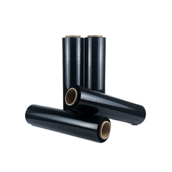 80 GAUGE – 4 Rolls Black Shrink Wrap Stretch Film 18″ X 1000′ Total 4000 FT