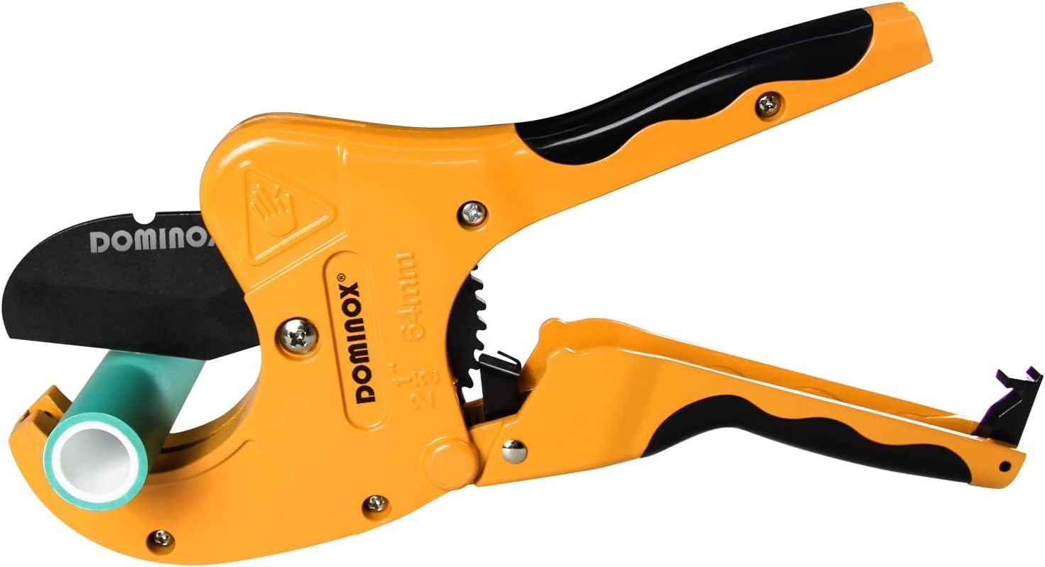 DOMINOX PVC Pipe Cutter, Ratchet PVC Cutting Tool, Cuts up to 2-1/2″ Pipe
