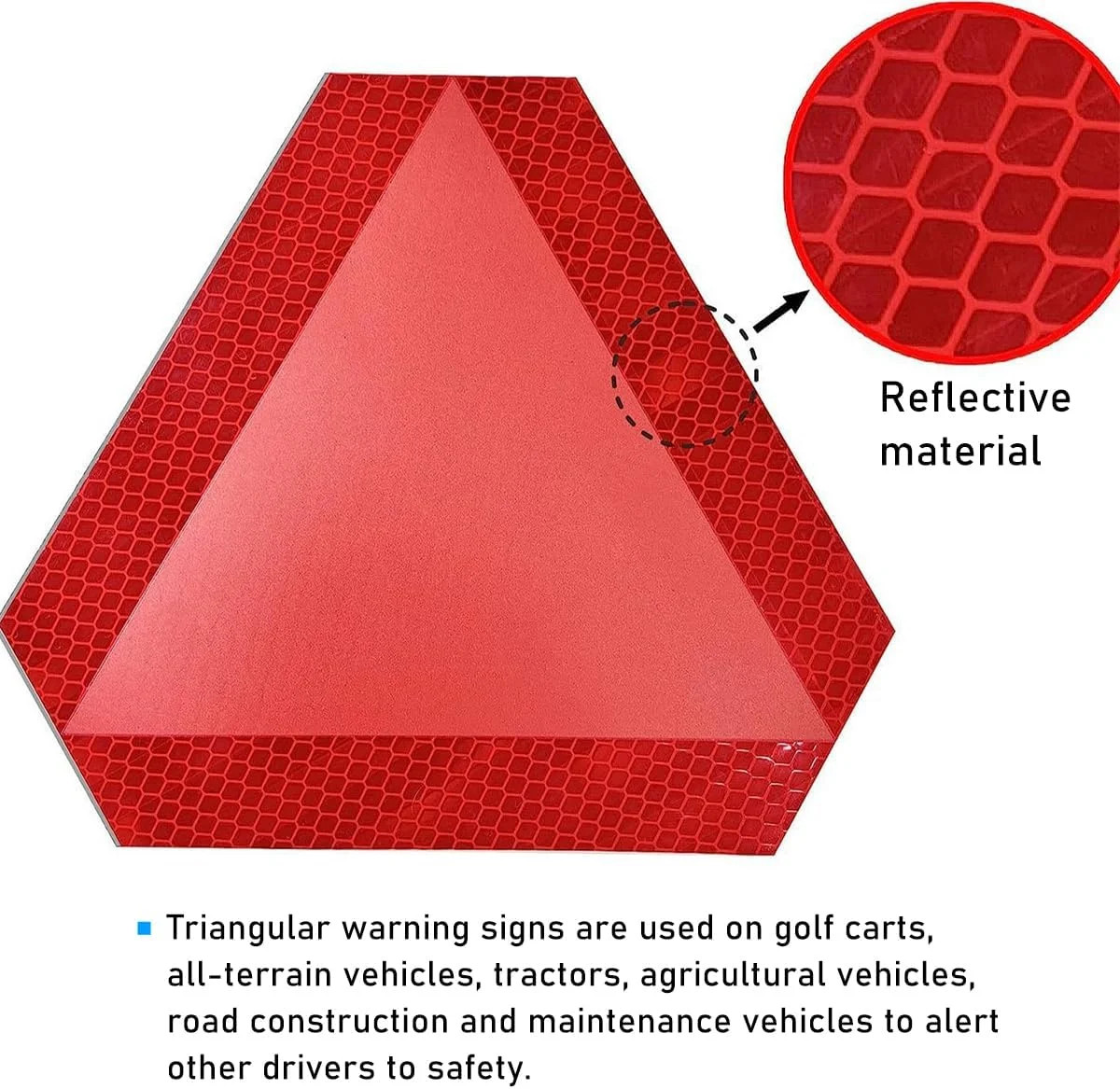 2PCS/Set Slow Moving Car Sign, 7 x 8 Inches Diamond Grade Reflective Vehicle Saf