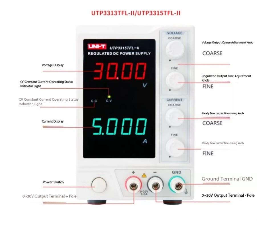 Digital Adjustable DC Regulated Power Supply for Laptop and Cell Phone Repair