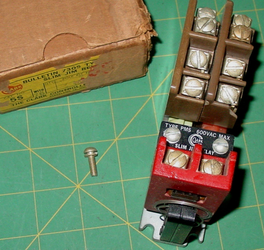 Clark Control 7305 TYPE PMS SLIM JIM RELAY TB-139-1 Untested Spare Parts Supply