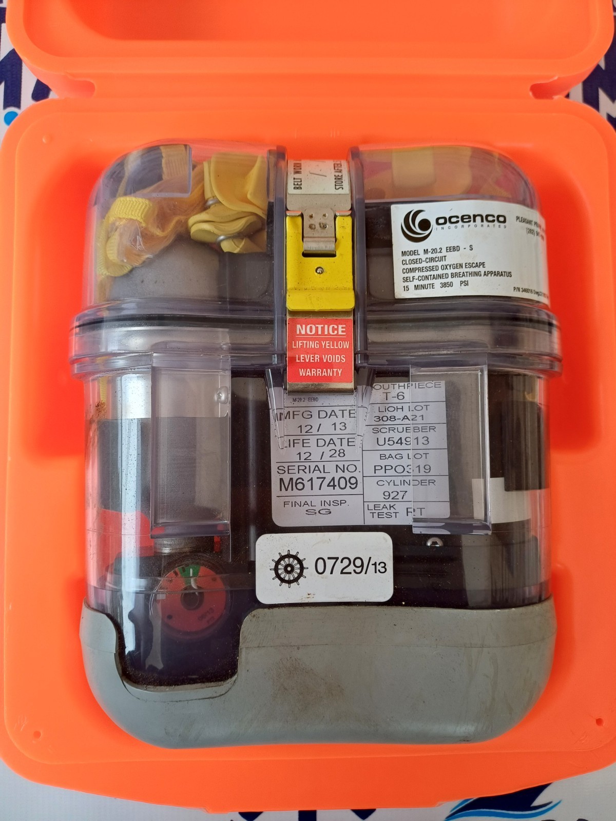 OCENCO EEBD BREATHING DEVICE M-20.2 (LIFE DATE 12/2028)