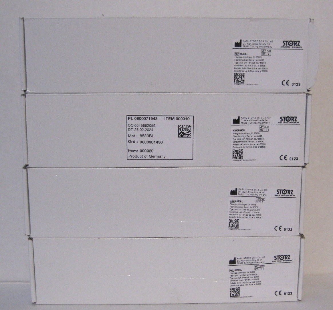 New Lot of 4 Karl Storz Fiber Optic Light Carrier 8580BL