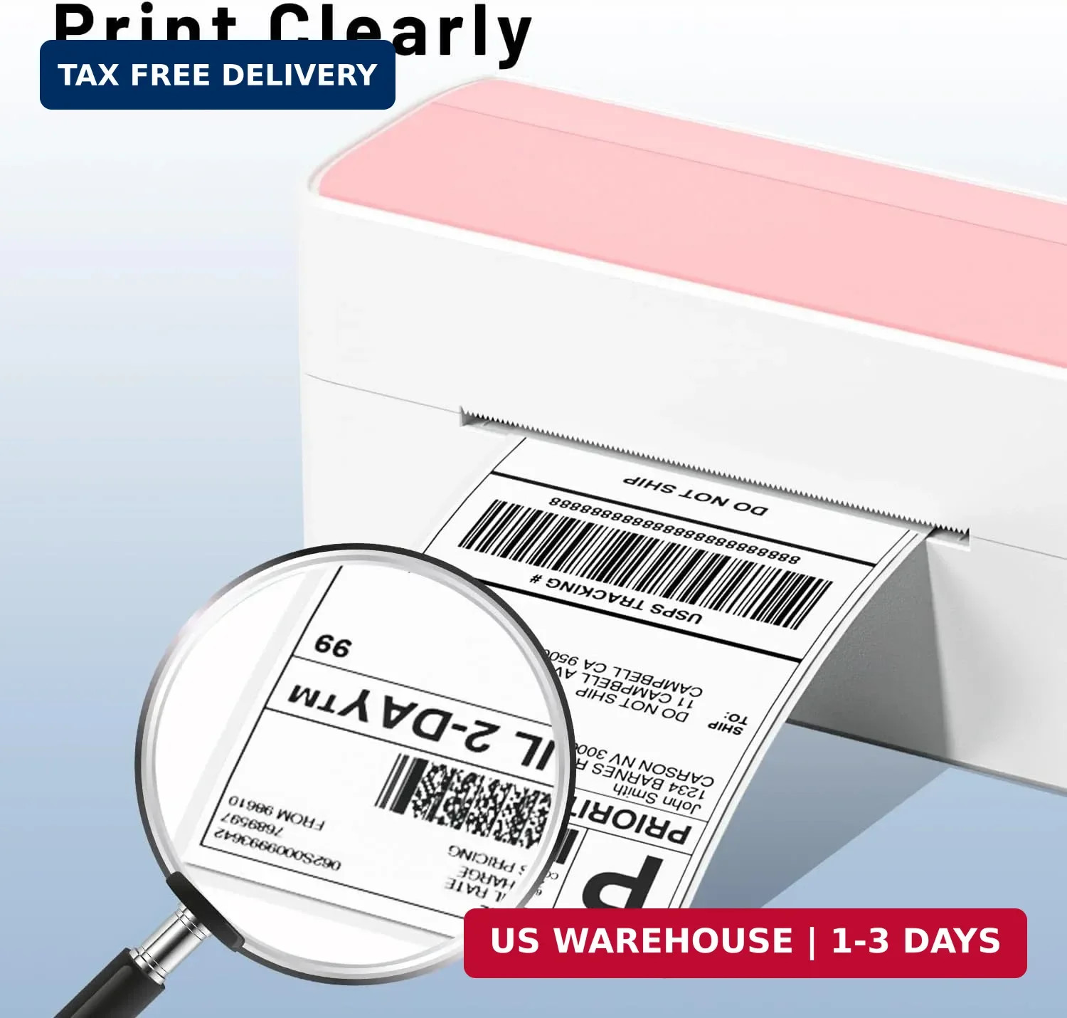 Phomemo Genuine 4X6 Thermal Shipping Label 100 Labels per Stack – 4×6 FanFold Th