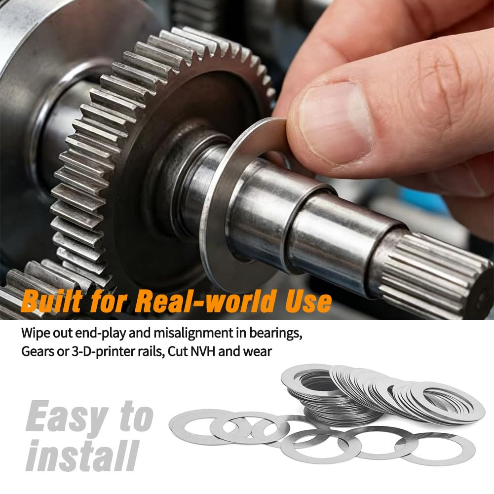 Shim Washer 10 X 16 Precision Spacers Kit 80 Pcs 20 Units X 0.1/0.2/0.3/0.5Mm Th