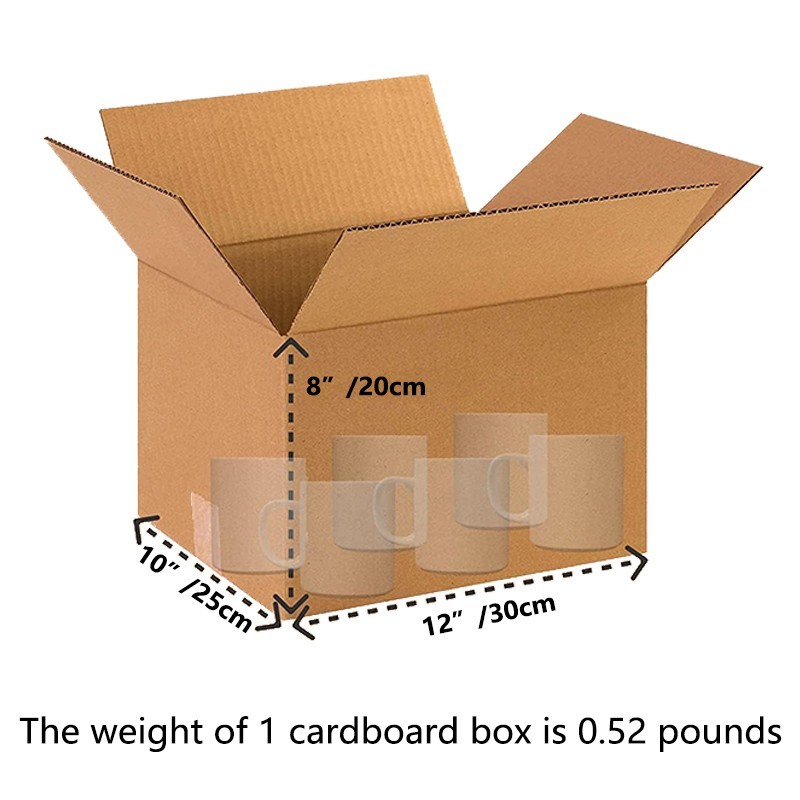 12x10x8 incorrugated cardboard packaging shipping mailing moving carton 6/15 pcs
