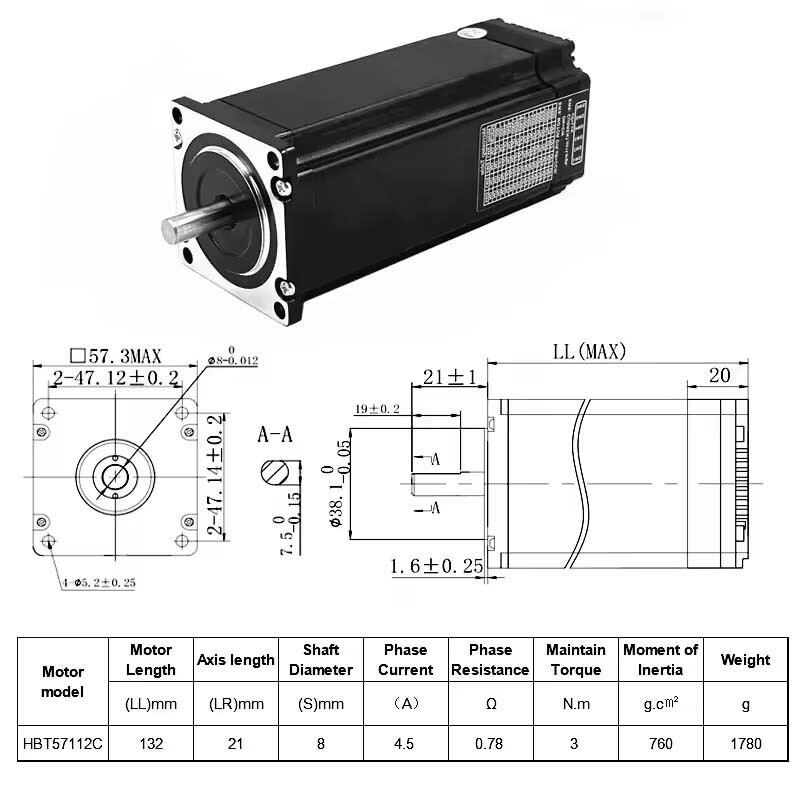 Nema23 Precision Linear Actuator Slide table 40KGload ballscrew Integrated Motor