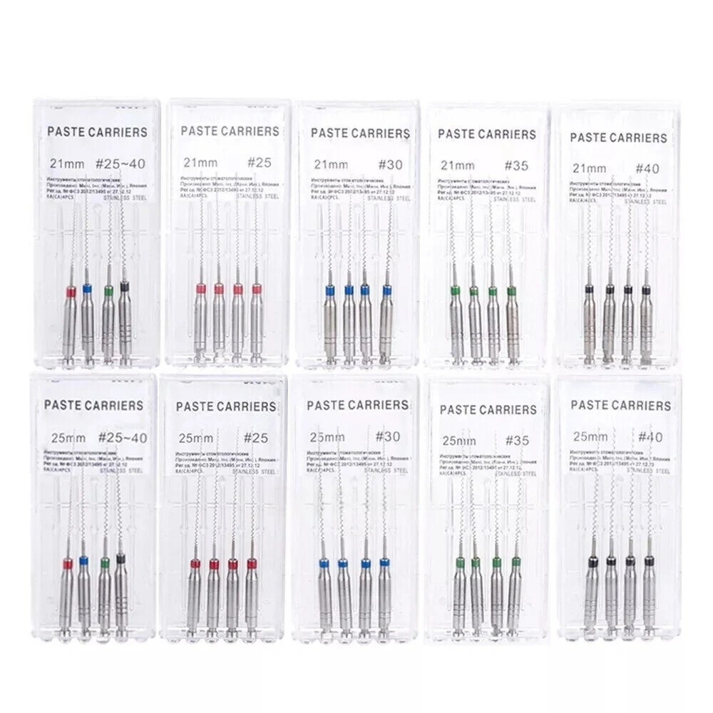 4Pcs/Box Dental Rotary Fillers Paste Carriers 21/25mm For Low Speed Handpiece