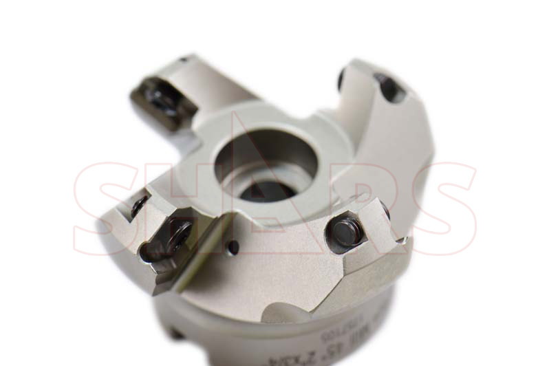 Shars CNC 2″ Coolant 45 Degree Indexable Face Mill SEHT Insert 4 Flute P[